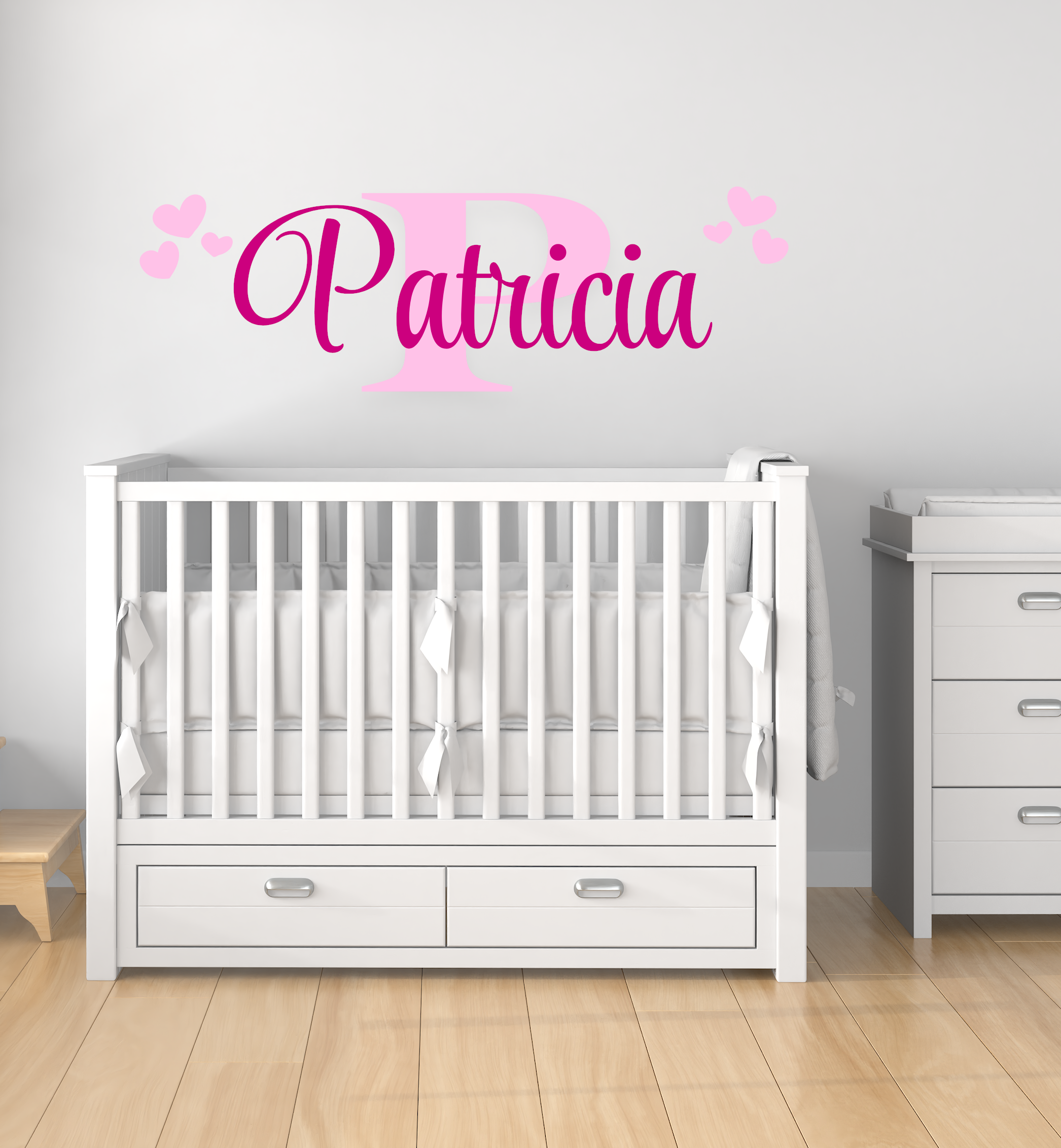 Personalized Wall Decal Initial and Name Vinyl