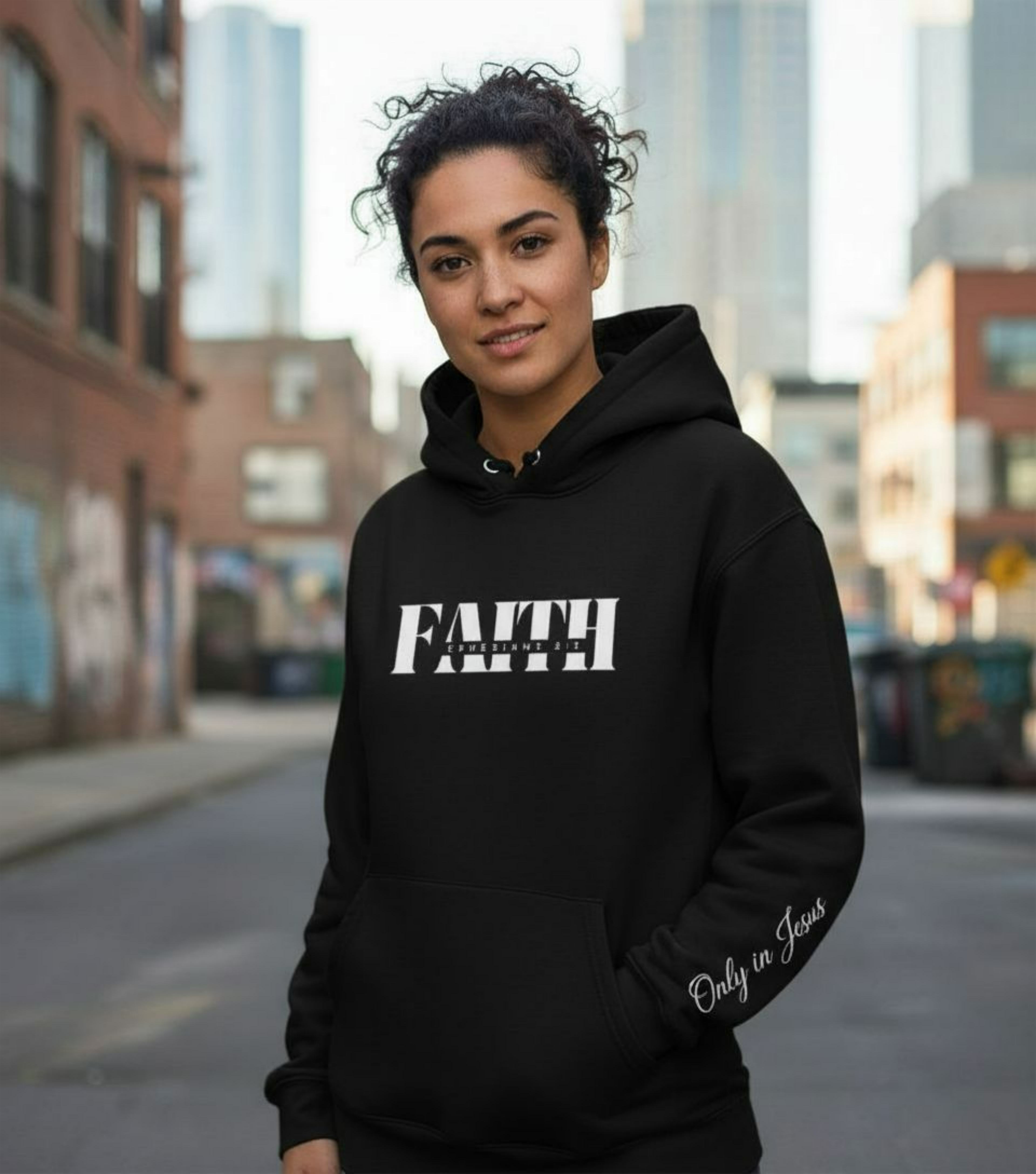 Faith White Hoodie