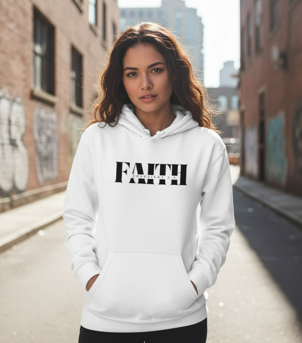 Faith White Hoodie
