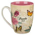 Trust In The Lord Pink Ceramic Mug Proverbs 3:5