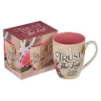 Trust In The Lord Pink Ceramic Mug Proverbs 3:5