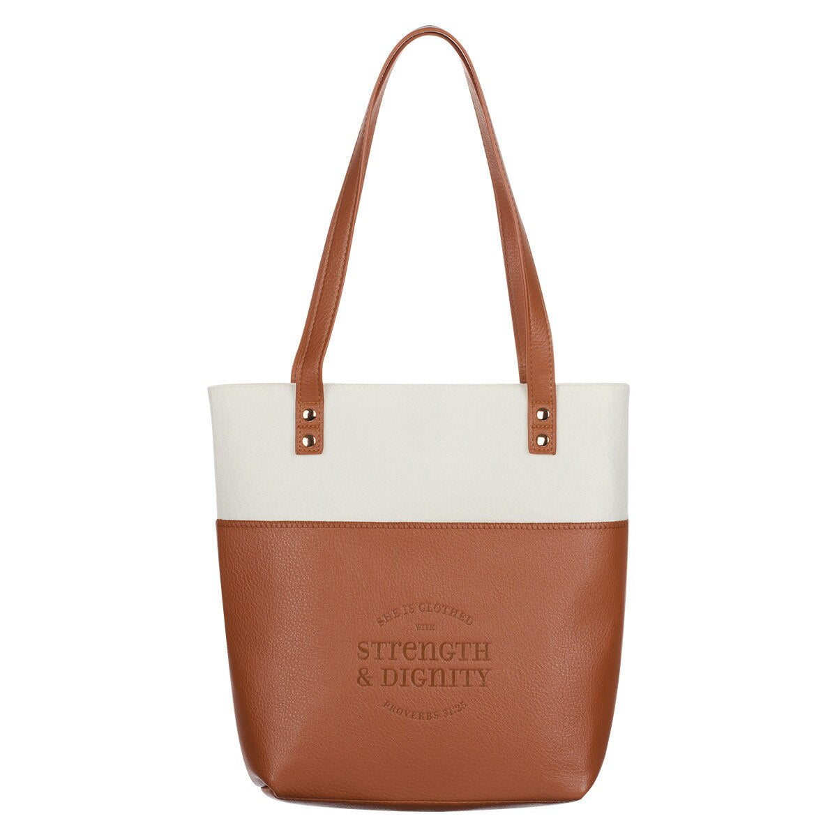 Proverbs 31 Women "Two-Tone Leather Tote Bag"