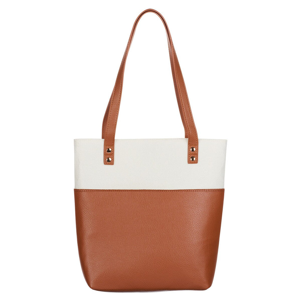 Proverbs 31 Women "Two-Tone Leather Tote Bag"