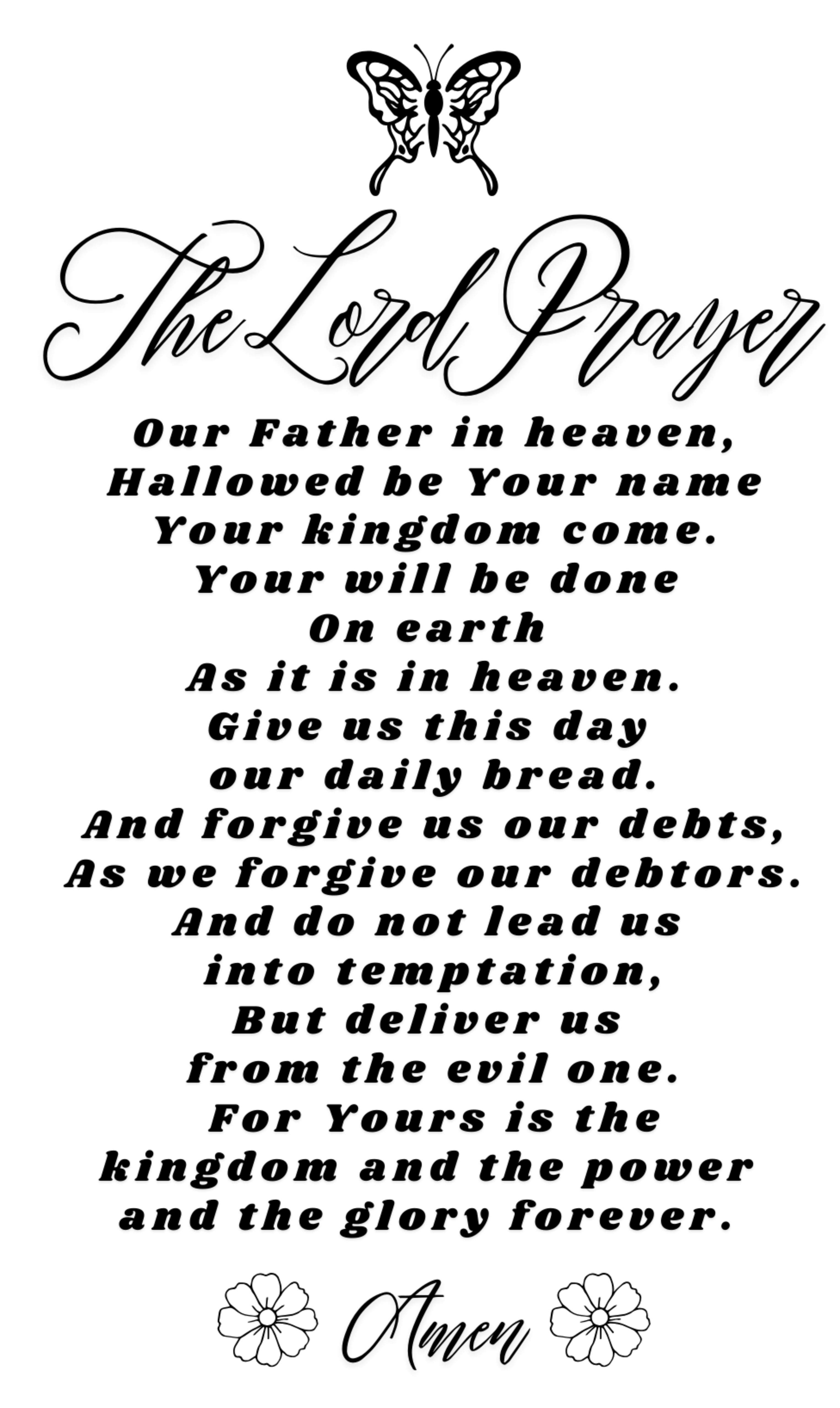 The Lord's Prayer Wall Art Decal