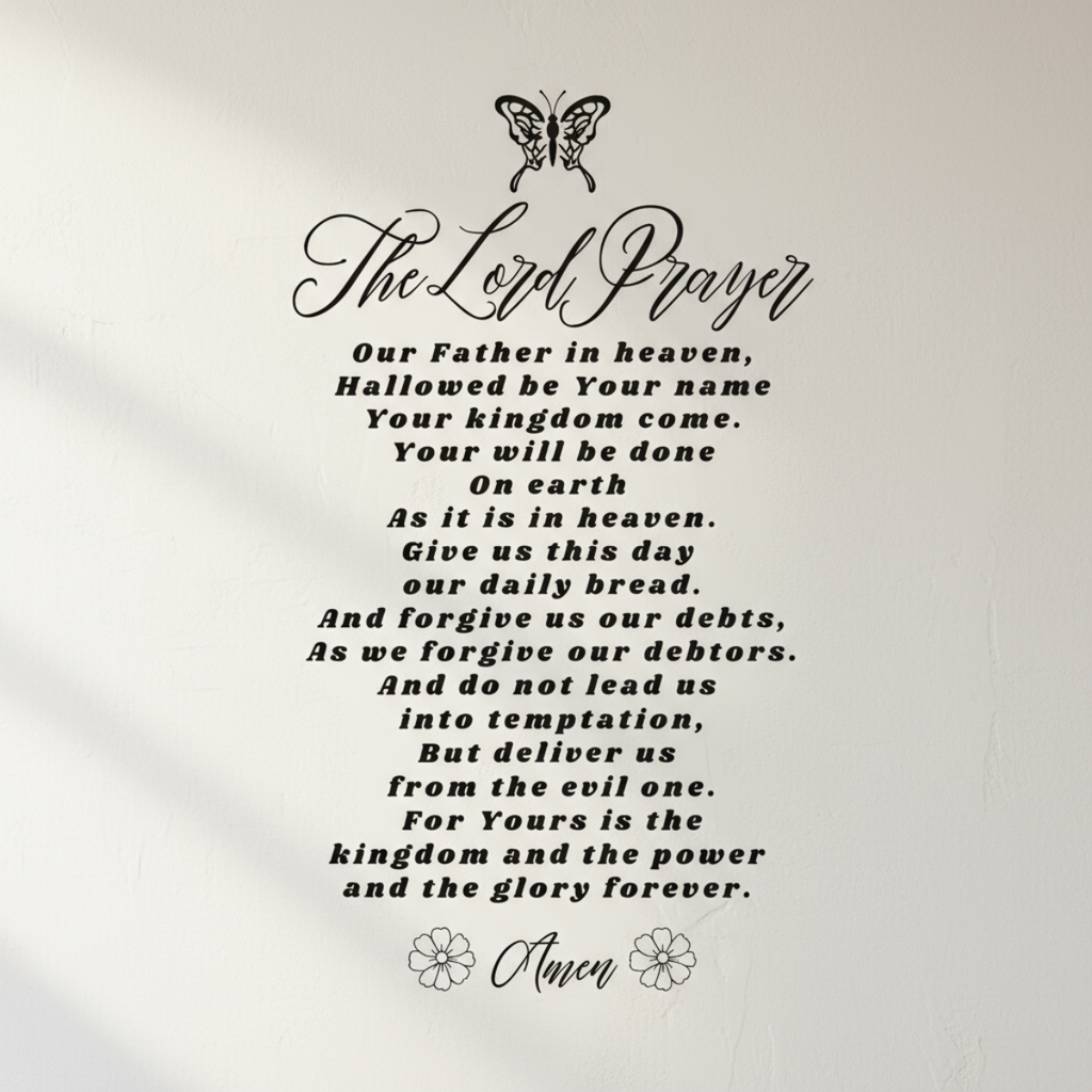 The Lord's Prayer Wall Art Decal