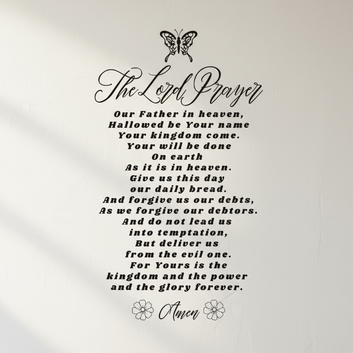 The Lord's Prayer Wall Art Decal