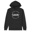Logos Christian hoodie in black with front print