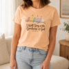 Psalm 89:1 Birds Singing Christian t-shirt in peach with singing birds design
