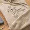 Grace Abounds hoodie, sand