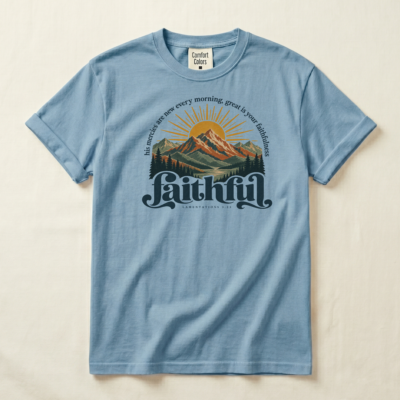 Faithful Tee - Lamentations 3:23 - Image 5
