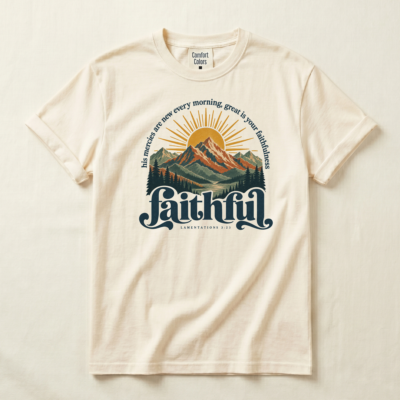 Faithful Tee - Lamentations 3:23 - Image 3