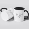 Be Still and Know Psalm 46:10 mug set of two, white with black interior and handle